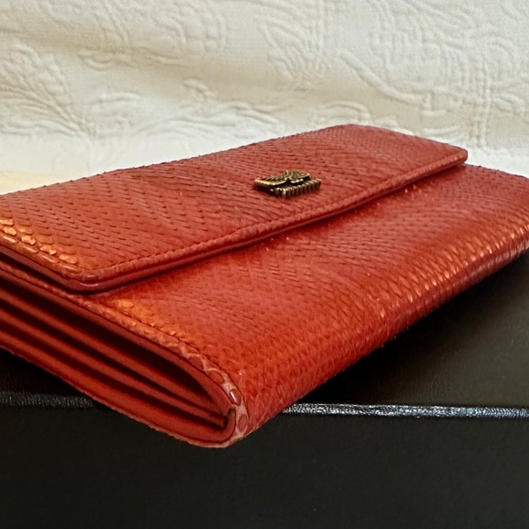 CHANEL Python Skin Long Flap Red Wallet-Rare! - Picture 16 of 16